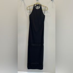 Susana Monaco Black Long Dress with cutouts at bottom